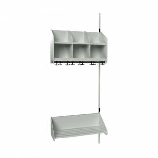 BST Kombination B, P&aring;bygningssektion 3 pladser B 750 mm, lys gr&aring;