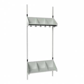 BST Kombination E, Startsektion 3 pladser B 750 mm, lys gr&aring;