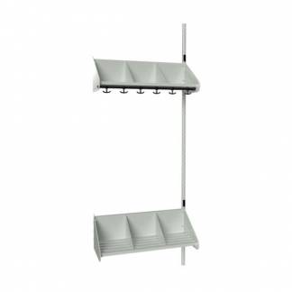 BST Kombination E, P&aring;bygningssektion 3 pladser B 750 mm,  lys gr&aring;