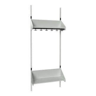 BST Kombination F, Startsektion 3 pladser B 750 mm, lys gr&aring;