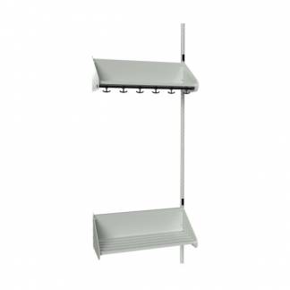 BST Kombination F, Påbygningssektion 3 pladser B 750 mm,  lys grå