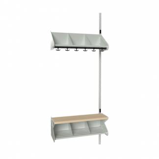 BST Kombination G, P&aring;bygningssektion 3 pladser B 750 mm,  lys gr&aring;