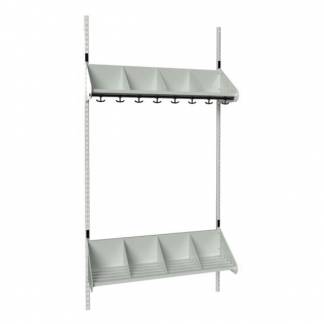 BST Kombination E, Startsektion 4 pladser B 10000 mm, lys gr&aring;