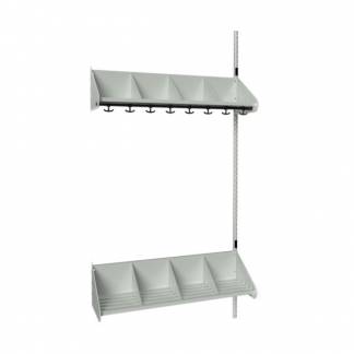 BST Kombination E, P&aring;bygningssektion 4 pladser B 10000 mm, lys gr&aring;