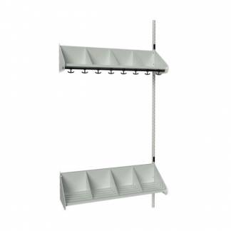 BST Kombination E, P&aring;bygningssektion 4 pladser B 10000 mm, lys gr&aring;