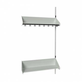 BST Kombination F, P&aring;bygningssektion 4 pladser B 10000 mm, lys gr&aring;