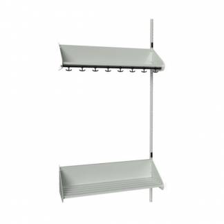 BST Kombination F, P&aring;bygningssektion 4 pladser B 10000 mm, lys gr&aring;