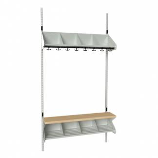 BST Kombination G, Startsektion 4 pladser B 1000 mm, lys gr&aring;