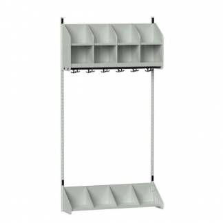 BST Kombination A, Startsektion 4 pladser B 1000 mm, lys gr&aring;