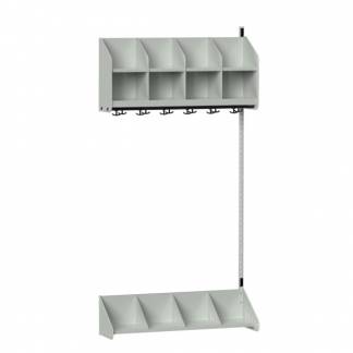 BST Kombination A, P&aring;bygningssektion 4 pladser B 1000 mm,lys gr&aring;