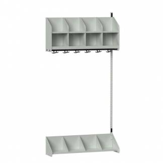 BST Kombination A, P&aring;bygningssektion 4 pladser B 1000 mm,lys gr&aring;