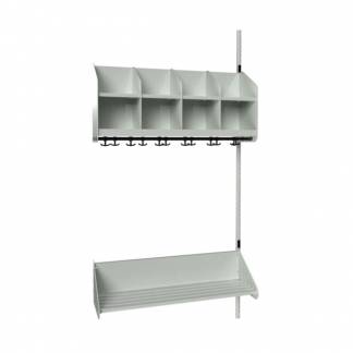 BST Kombination B, P&aring;bygningssektion 4 pladser B 1000 mm,lys gr&aring;