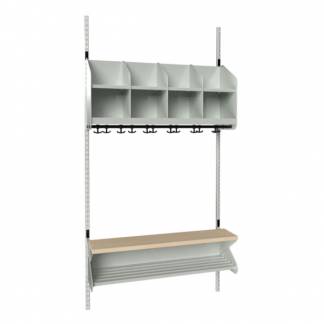 BST Kombination D, Startsektion 4 pladser B 1000 mm, lys gr&aring;