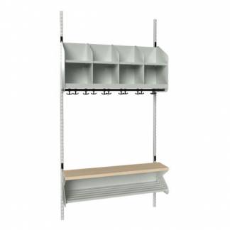 BST Kombination D, Startsektion 4 pladser B 1000 mm, lys gr&aring;