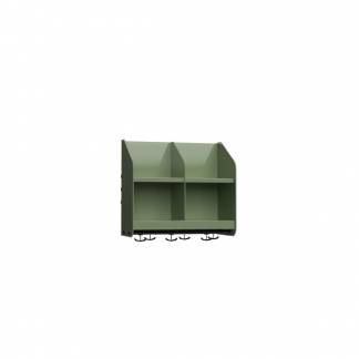 BST Garderobehylde, 2 pladser B500 mm Gr&oslash;n