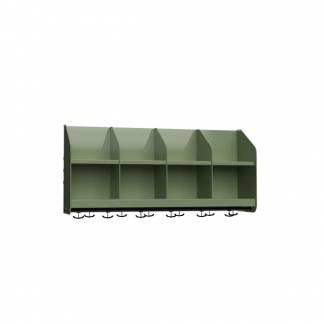 BST Garderobehylde, 4 pladser B1000 mm Gr&oslash;n