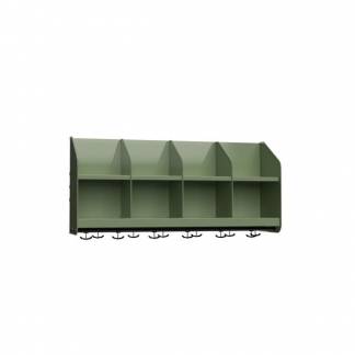 BST Garderobehylde, 4 pladser B1000 mm Gr&oslash;n