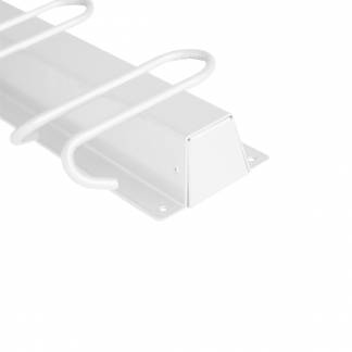 Endeafslutning støvleophæng + knagerække, hvid