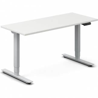 H&aelig;ve-s&aelig;nkebord DNA, Hvid 1400x600mm 2-ben/Alugr&aring;