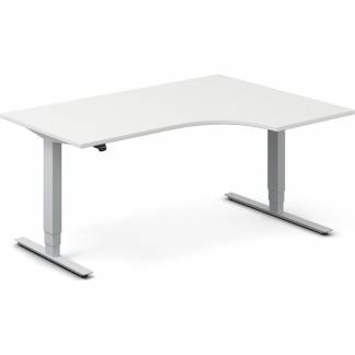 H&aelig;ve-s&aelig;nkebord DNA, Hvid 1600x1200mm H&oslash;jre 2-ben/Alugr&aring;