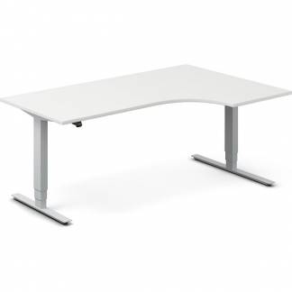 H&aelig;ve-s&aelig;nkebord DNA, Hvid 1800x1200mm H&oslash;jre 2-ben/Alugr&aring;