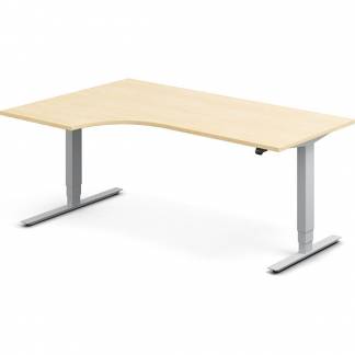 H&aelig;ve-s&aelig;nkebord DNA, Birk 1800x1200 mm Venstre 2-ben/Alugr&aring;