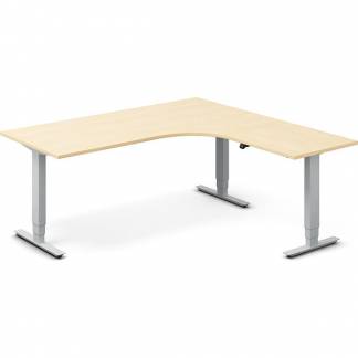 H&aelig;ve-s&aelig;nkebord DNA, Birk 1800x1800 mm H&oslash;jre 3-ben/Alugr&aring;