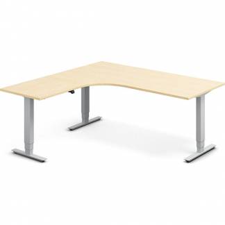 H&aelig;ve-s&aelig;nkebord DNA, Birk 1800x1800 mm Venstre 3-ben/Alugr&aring;