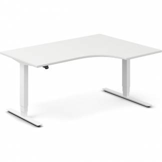 H&aelig;ve-s&aelig;nkebord DNA, Hvid 1600x1200mm H&oslash;jre 2-ben/Hvid
