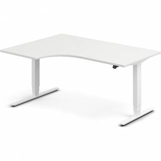 H&aelig;ve-s&aelig;nkebord DNA, Hvid 1600x1200mm Venstre 2-ben/Hvid