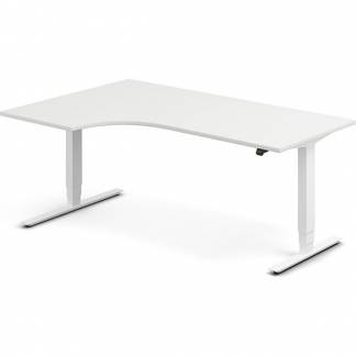 H&aelig;ve-s&aelig;nkebord DNA, Hvid 1800x1200mm Venstre 2-ben/Hvid