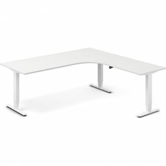 H&aelig;ve-s&aelig;nkebord DNA, Hvid 2000x2000mm H&oslash;jre 3-ben/Hvid