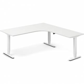 H&aelig;ve-s&aelig;nkebord DNA, Hvid 1800x2000mm H&oslash;jre 3-ben/Hvid