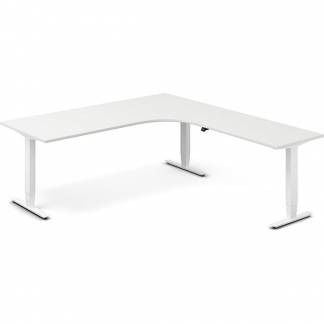 H&aelig;ve-s&aelig;nkebord DNA, Hvid 2000x2200mm Venstre 3-ben/Hvid