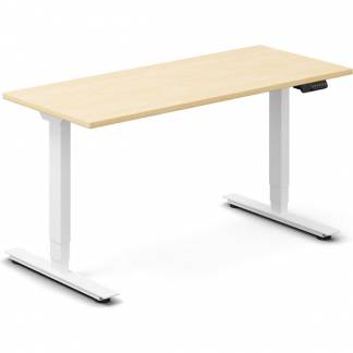 H&aelig;ve-s&aelig;nkebord DNA, Birk 1400x600 mm 2-ben/Hvid