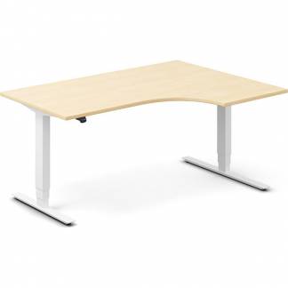 H&aelig;ve-s&aelig;nkebord DNA, Birk 1600x1200 mm H&oslash;jre 2-ben/Hvid