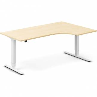 H&aelig;ve-s&aelig;nkebord DNA, Birk 1800x1200 mm H&oslash;jre 2-ben/Hvid