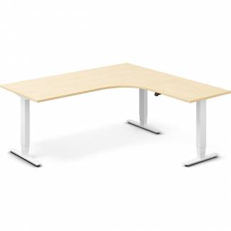 H&aelig;ve-s&aelig;nkebord DNA, Birk 1800x1800 mm H&oslash;jre 3-ben/Hvid