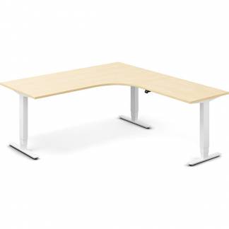 H&aelig;ve-s&aelig;nkebord DNA, Birk 1800x2000 mm H&oslash;jre 3-ben/Hvid