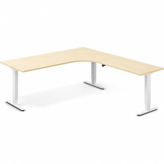 H&aelig;ve-s&aelig;nkebord DNA, Birk 2000x2200 mm H&oslash;jre 3-ben/Hvid