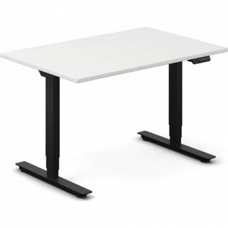 H&aelig;ve-s&aelig;nkebord DNA, Hvid 1200x800mm 2-ben/Sort