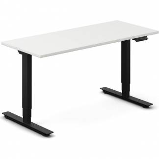 H&aelig;ve-s&aelig;nkebord DNA, Hvid 1400x600mm 2-ben/Sort