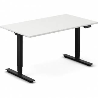 H&aelig;ve-s&aelig;nkebord DNA, Hvid 1400x800mm 2-ben/Sort