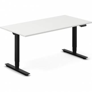 H&aelig;ve-s&aelig;nkebord DNA, Hvid 1600x800mm 2-ben/Sort