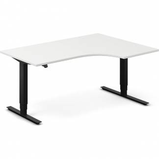 H&aelig;ve-s&aelig;nkebord DNA, Hvid 1600x1200mm H&oslash;jre 2-ben/Sort