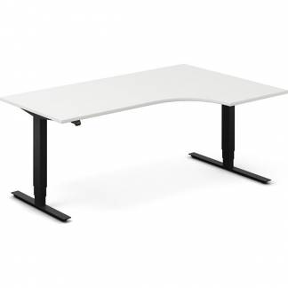 H&aelig;ve-s&aelig;nkebord DNA, Hvid 1800x1200mm H&oslash;jre 2-ben/Sort