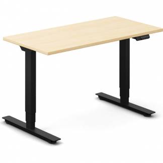 H&aelig;ve-s&aelig;nkebord DNA, Birk 1200x600 mm 2-ben/Sort