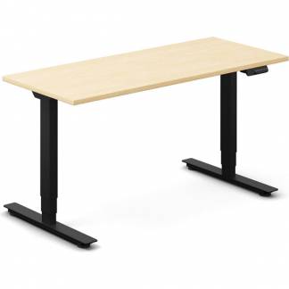 H&aelig;ve-s&aelig;nkebord DNA, Birk 1400x600 mm 2-ben/Sort