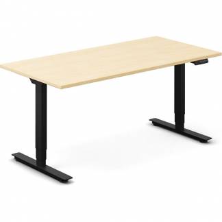 H&aelig;ve-s&aelig;nkebord DNA, Birk 1600x800 mm 2-ben/Sort