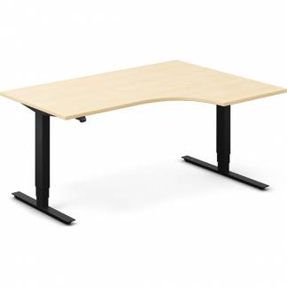 H&aelig;ve-s&aelig;nkebord DNA, Birk 1600x1200 mm H&oslash;jre 2-ben/Sort